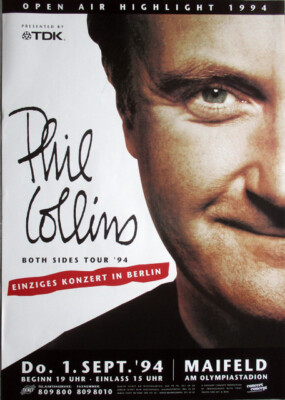 PHIL COLLINS - GENESIS - 1994 - In Concert - Both Sides Tour - Poster - Berlin