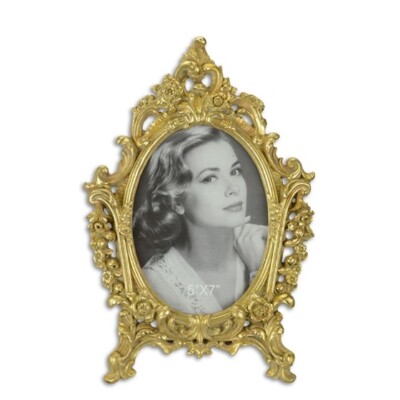 9934069-d goldfarben Bilder-Rahmen Historismus oval 20x30cm
