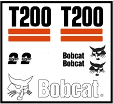 DECAL KIT for Bobcat skidsteer T200 track loader decals Stickers pre 03.
