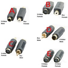RCA Composite to 4 pin S-Video s video 4pin Adapter Converter Plug Terminal AV