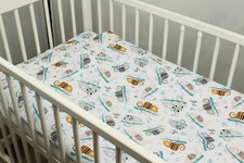 4 pc Bedding Set Cot/Cot Bed Baby Quilt Cover Pillowcase pillow chameleons grey