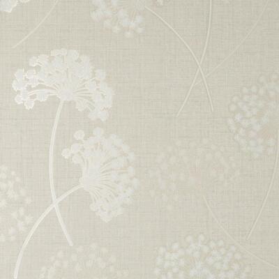 Fine Decor Grace Allium Stein Silber Tapete Floral Metallic Struktur Vinyl