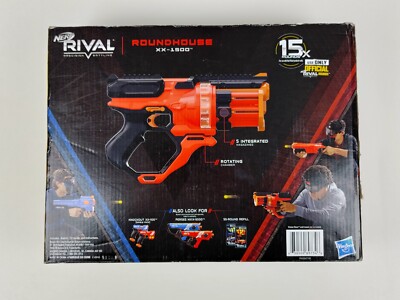 Red Roundhouse XX-1500 & Pack of 60x Rounds Nerf Ball Gun Rival