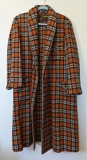 Vintage 1960's COCKATOO Plaid Wool Men's Robe S Small