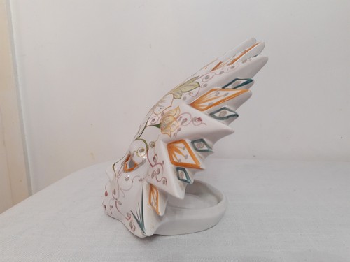 Italian Mask Venetian Masquerade Hand Painted Ceramic Decorative Mask - Picture 5 of 19