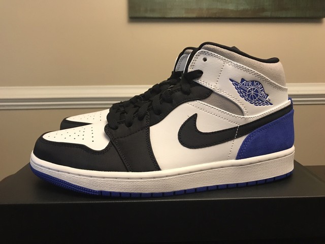 Shop Air Jordan 1 Mid SE GS Royal Black Toe Sneakers - In Stock & Ready To Ship
