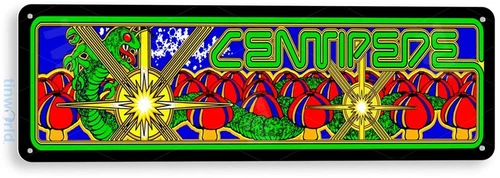 TIN SIGN Centipede Arcade, 80's, Retro, Console, Marquee, Game Room Decor, A279