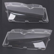 For BMW E46 3 series 4 Door 2002-05 L&R Headlight Headlamp Lens Clear Lens Cover