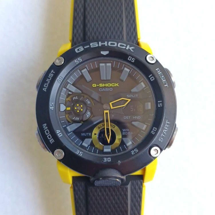 Casio G-Shock Mens Watch GA-2000-1A9JF Carbon Core Guard Yellow