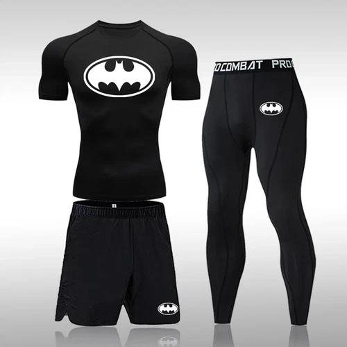 NEW Compression Sports 3 Pcs Jogging Quick Dry GYM Exercise Workout Tracksuit