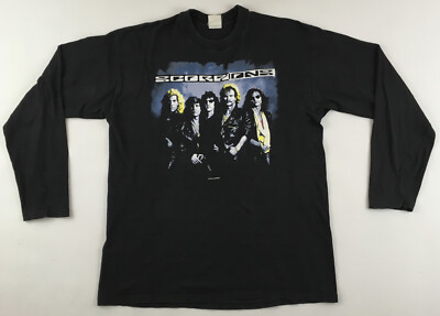 Scorpions スコーピオンズ tour Tシャツ 90-91 バンドT Scorpions band 1990 1991 Crazy World Tour T-shirt long sleeve