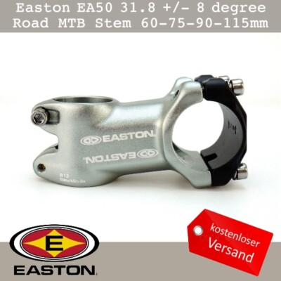 Potence Easton EA50 31,8 Mm – Direct Mount – Tailles 60-115 Mm – Gris, Alu, Vélo Route/VTT
