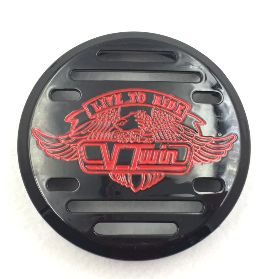 Cubierta de bocina V-Twin negra - para Yamaha V-Star 650 1100 Vstar Classic personalizada Foto 2 de 4