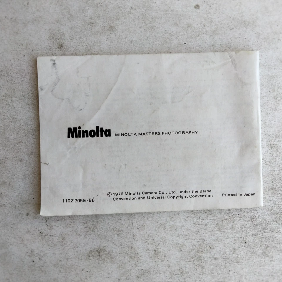 美能达 110 变焦单反相机用户手册 E 英语 110 毫米相机 — 第 3/3 张图片