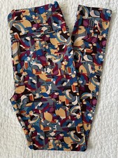 Lularoe Leggings OS Multicolor Birds Toucans Ducks Pelicans Abstract 2016