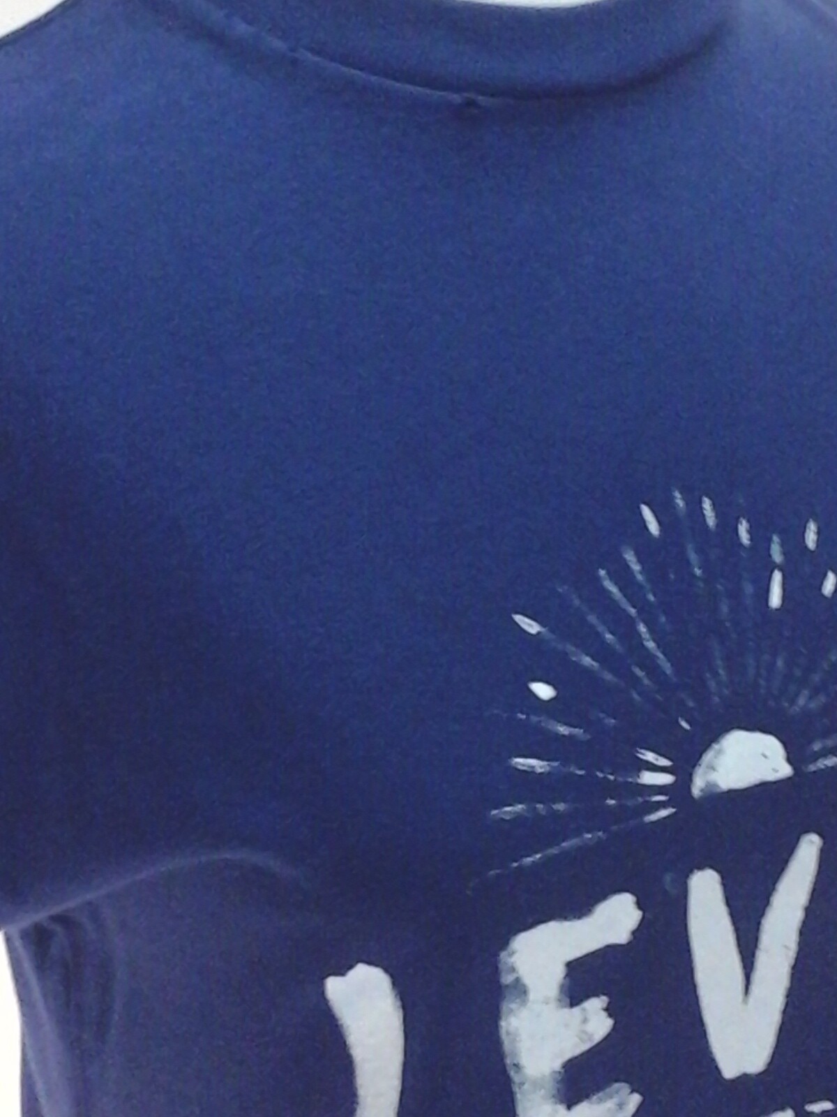 LEVI'S Made & Crafted Logo Boy Tee Tshirt Blue White Distressed Women's 0/XS $88 image 4
