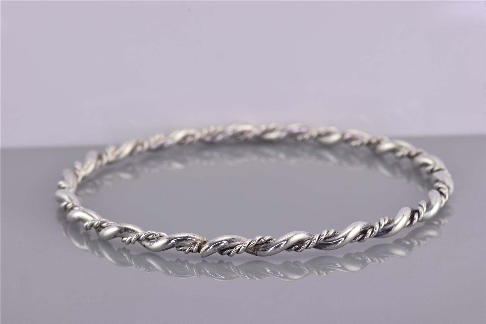 Sterling Silver 3mm Solid Double Twisted Round St… - image 4
