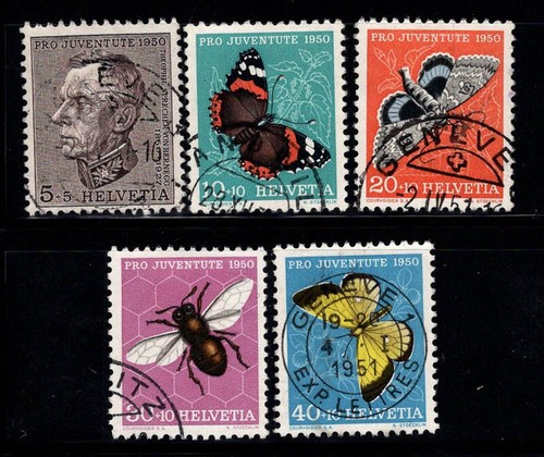 Schweiz 1950 Mi. 880-554 gebraucht 100% Pro Juventute, Schmetterlinge