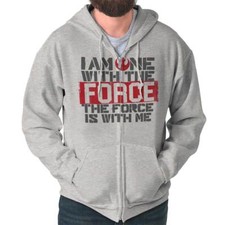 Space Movie Quote I Am One With The Force Sweatshirt Zip Up Hoodie Men Women