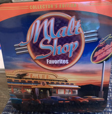Malt Shop Favorites , Pre-Owned 3 Disc CD Set  Comes In A Tin Box 