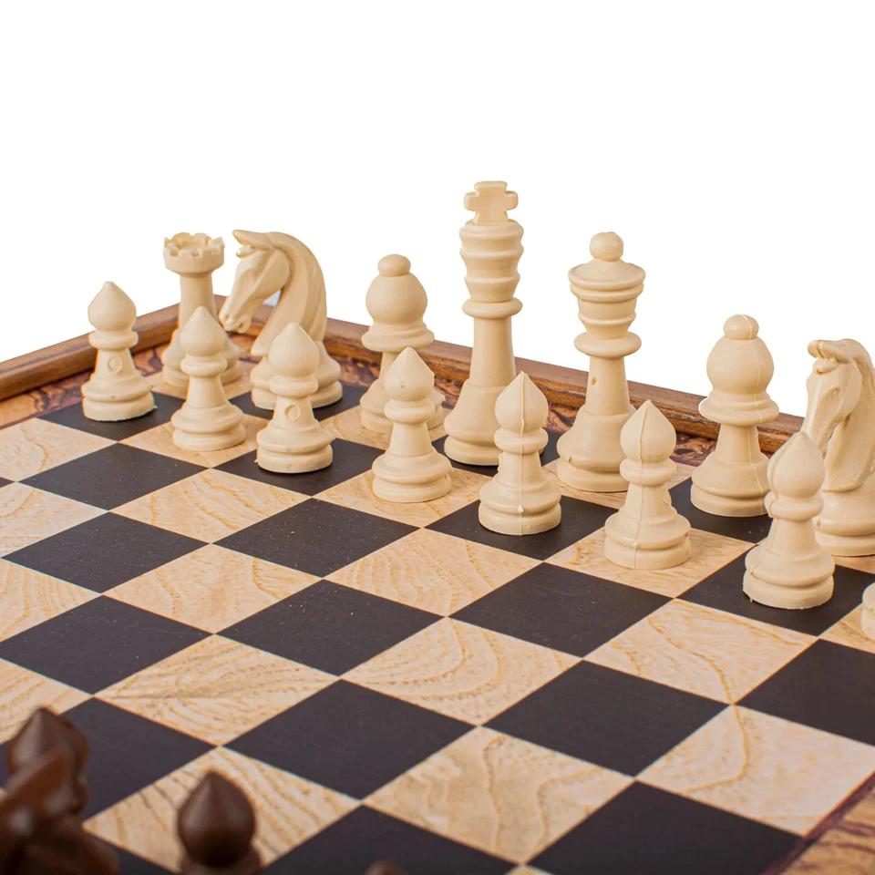 Manopoulos Traditional 2-in-1 Combo Game Set: Chess Backgammon , Made in Greece - Image 3 of 4