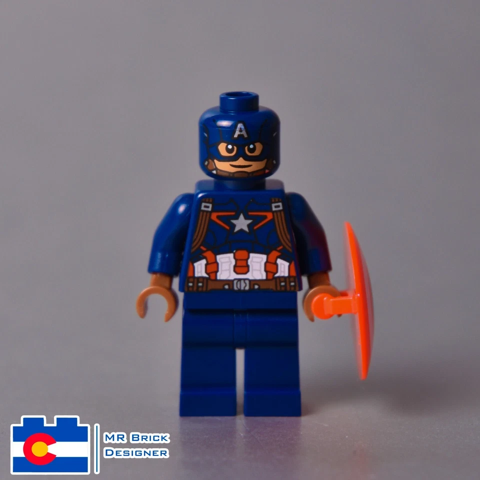 LEGO Capitán América Minifigura Marvel Super Heroes Shield 76051 76041 76032 Foto 2 de 3
