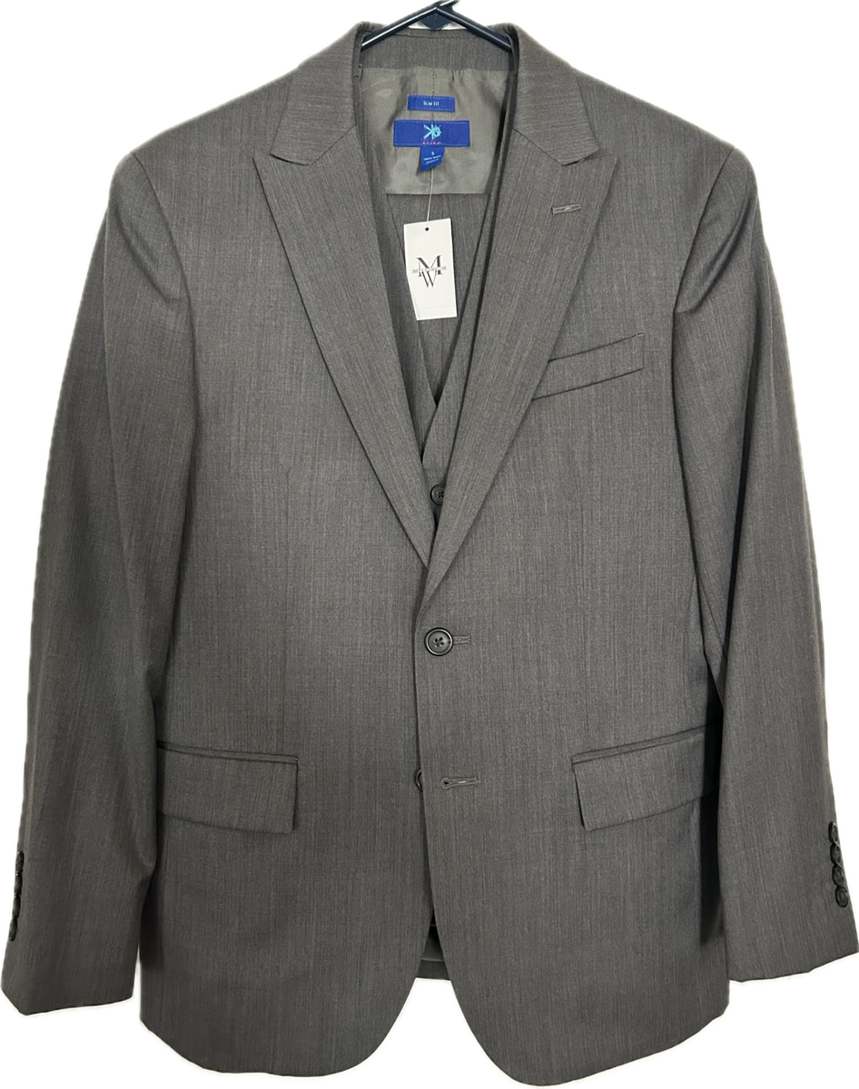 Suit Fit Men's Wearhouse Suit Jacket Blue Notch Lapel Suit - Main Image