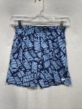 Nike Boys Size Small Blue Logo Swim Trunks