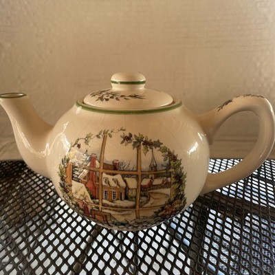 Winter Wonderland Christmas Ceramic Teapot Susan Winget Certified International