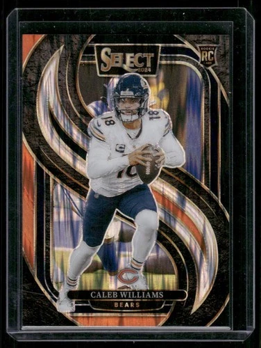 2024 Panini Select Caleb Williams #114 Black & Orange Shock Prizm (RC)