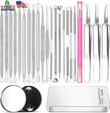 22 Pcs Pimple Popper Tool, Blackhead Remover Acne and Zit Comedone Extractor Kit