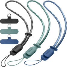 3 Pack Phone Wrist Strap with CellPhone Tether Tab, Cellphone Lanyard, Phone Str