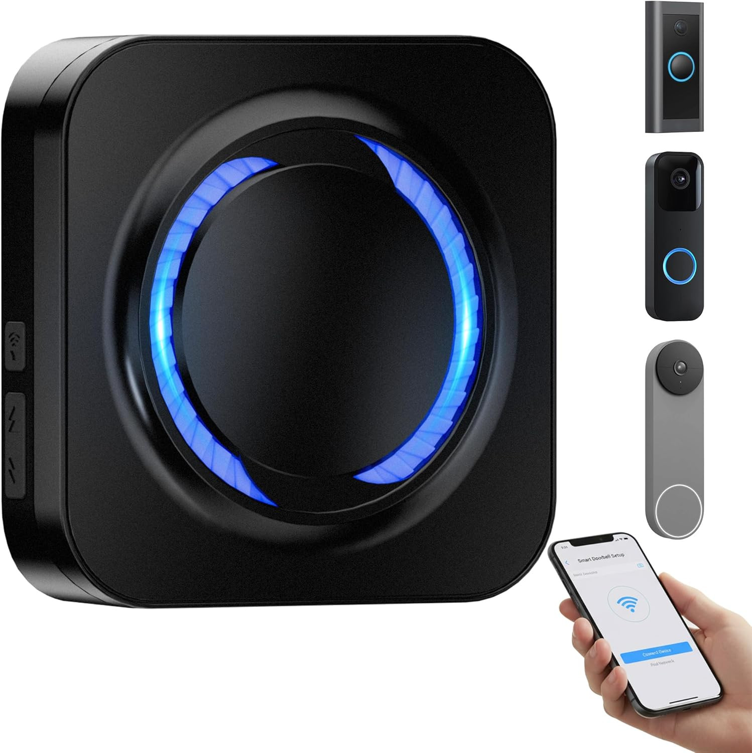Smart Wireless Doorbell Chime - Compatible with Blink, Ring,
