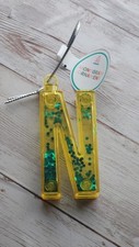 Wondershop Monogram Letter  N  Christmas Ornament - Yellow/Glitter - NEW