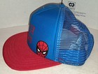 Vans X Marvel Spiderman Hat Blue Red Snapback Checker Trucker Hat Retro Teen New — photo 2