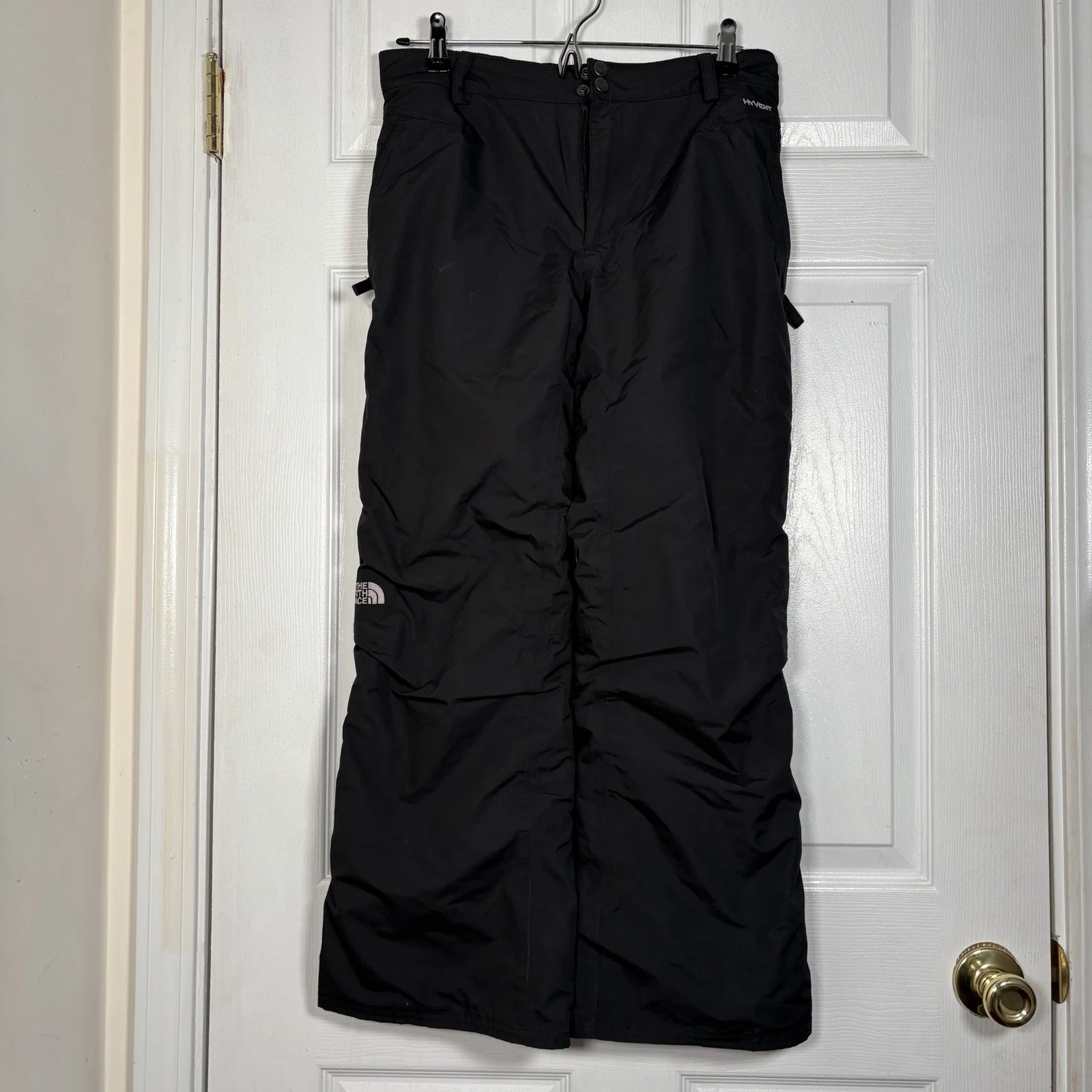The North Face HyVent Snow Ski Pants Girls XL/18 Black Insulated Winter￼