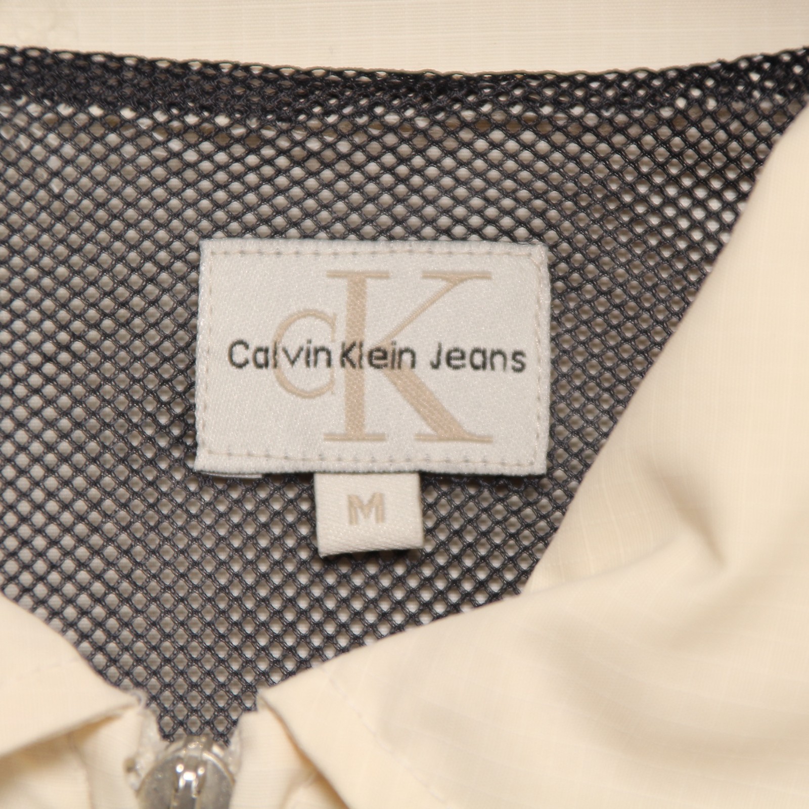 CALVIN KLEIN windbreaker size M NEW (Sg1166) Vintage Dead Stock Cream thumbnail 4