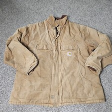 Carhartt C003 BRN Duck Traditional Coat Jacket Arctic Lined USA Made 2XL Tall