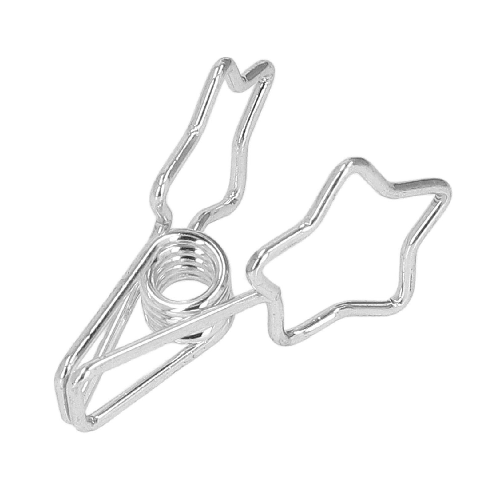 100Pcs Star Clips Hollow Out Cartoon Style Strong Clamping Sturdy Small P