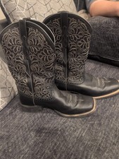 Western Boots Women Size 9B Black Ariat