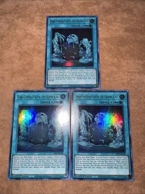   3x Yugioh Dark Contract with the Swamp King GFP2-EN160 ULTRA RARE PLAYSET 1ST
