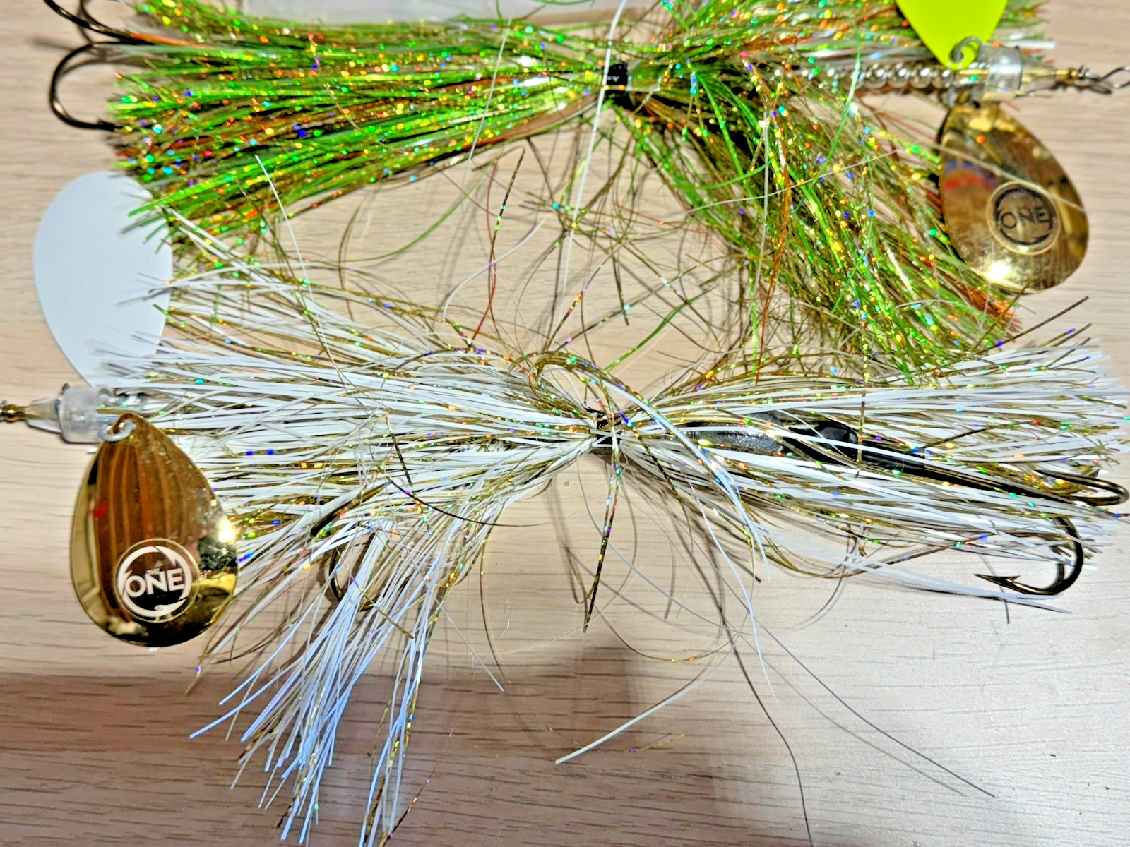 Lot of 2 Angling Revolution “The One” 8/9 Bucktails Spinner Musky Lures + Pliers - Image 2