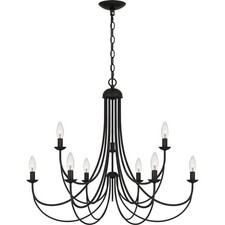 Imperial Bronze Nine Light Chandelier from the Mirren Collection