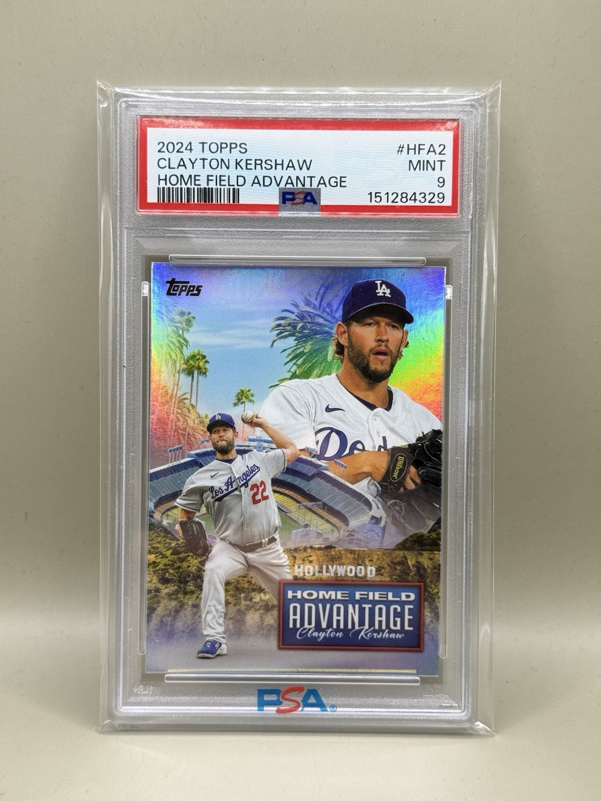Clayton Kershaw 2024 Topps Chrome Home Field Advantage PSA 9 Dodgers