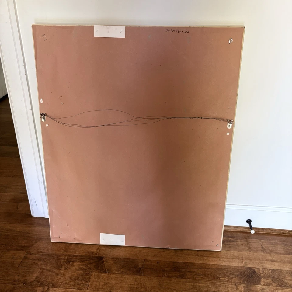 Pottery Barn Large High End Cork Board, 36” X 30” Bulletin Board White Framed - Image 4 of 4