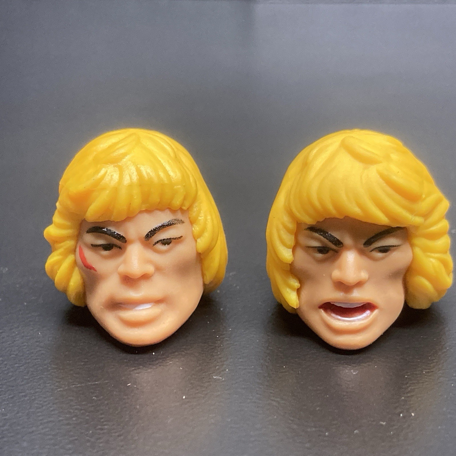 Mattel 2019 MOTU Origins He Man Removable Head OEM Part Set of 2 for 5.5" Figure