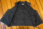 Woodstock New York Harley Davidson Mens XL Black Leather Vest — photo 3