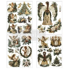 ReDesign Prima HEAVENLY WINGS Christmas Furniture Transfer  8.5x11 - Rub On for 
