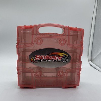 Beyblade Metal Masters Beylocker Carry Case, Red Clear Storage Case, Preowned