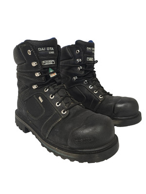 DAKOTA Men's 8'' 557 STCP HD3 Vibram Work Boots Black Size 9.5M